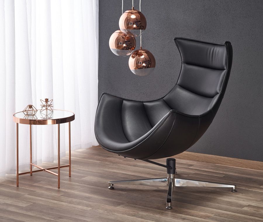 Lounge Chair Luxor | size: Width: 76cm, Height: 96cm, Depth: 84cm | color: Black | image: 6 | variant: 1004668