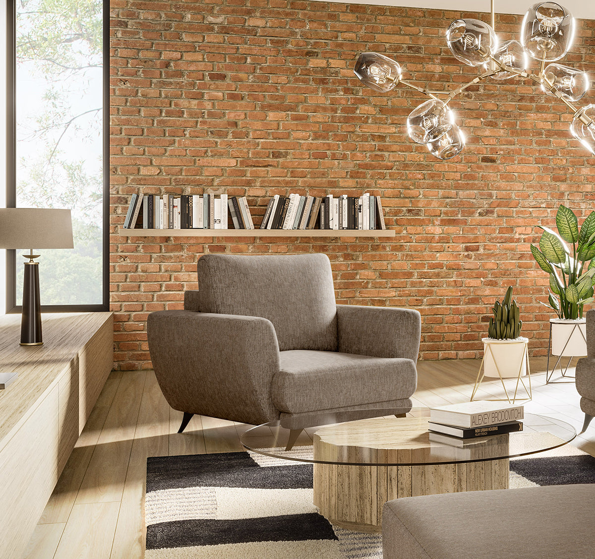 Lounge Chair Megis | size: Width: 102cm, Height: 87cm, Depth: 94cm | color: Marte | image: 1 | variant: 1004444