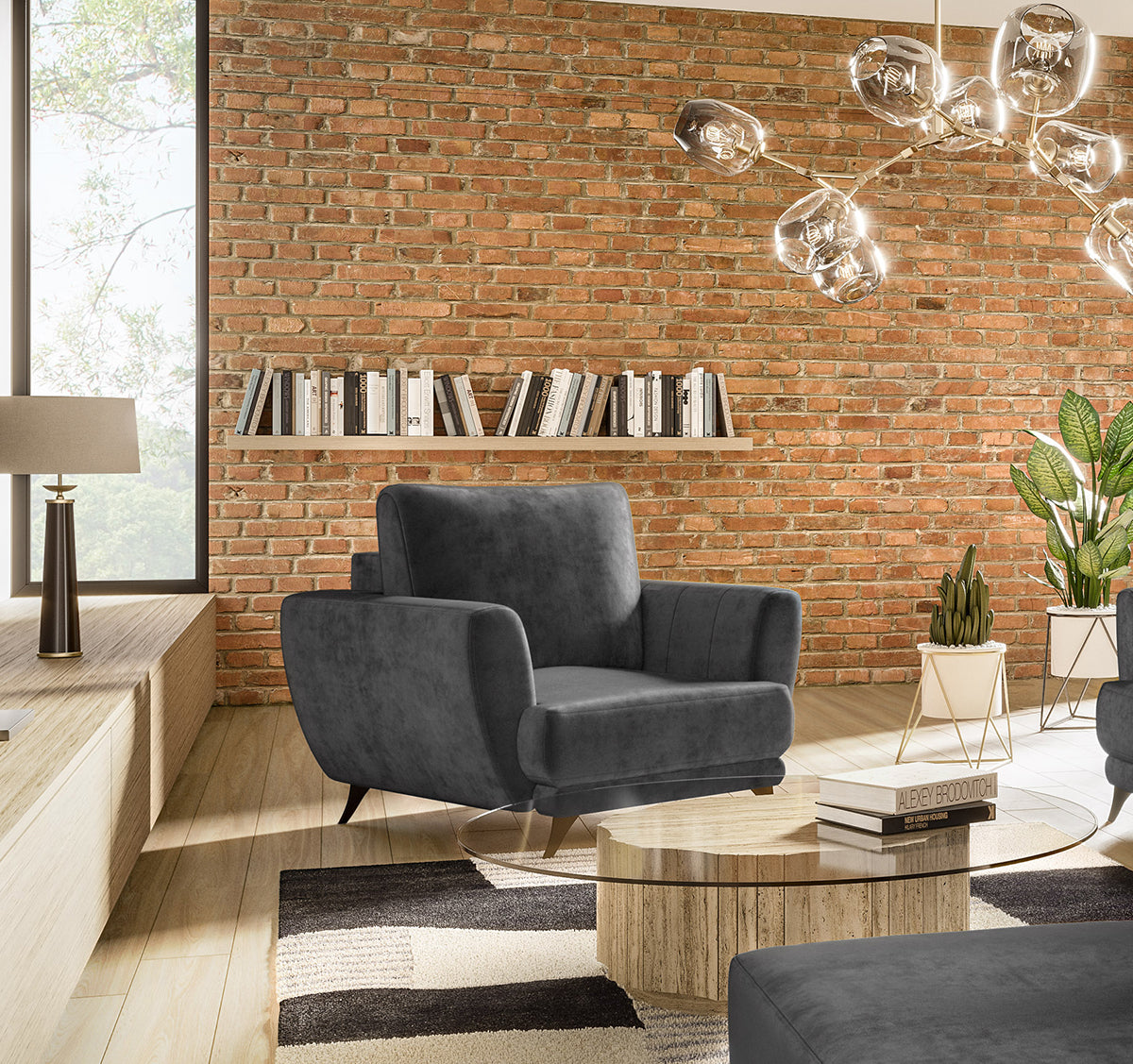 Lounge Chair Megis | size: Width: 102cm, Height: 87cm, Depth: 94cm | color: Nube | image: 1 | variant: 1004429