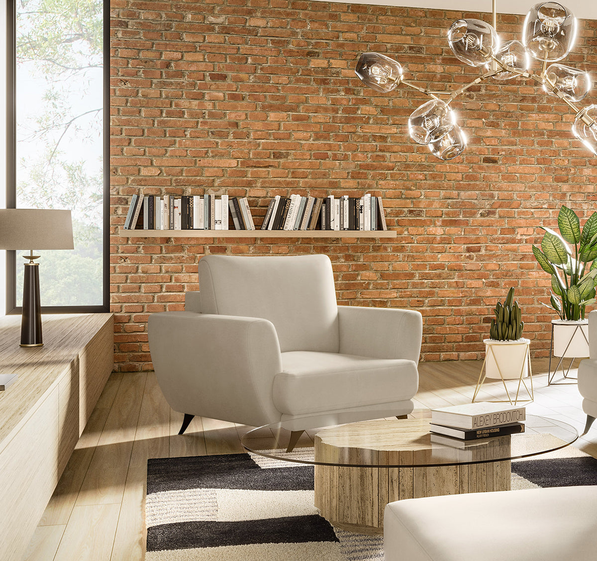 Lounge Chair Megis | size: Width: 102cm, Height: 87cm, Depth: 94cm | color: Softis | image: 1 | variant: 1004449