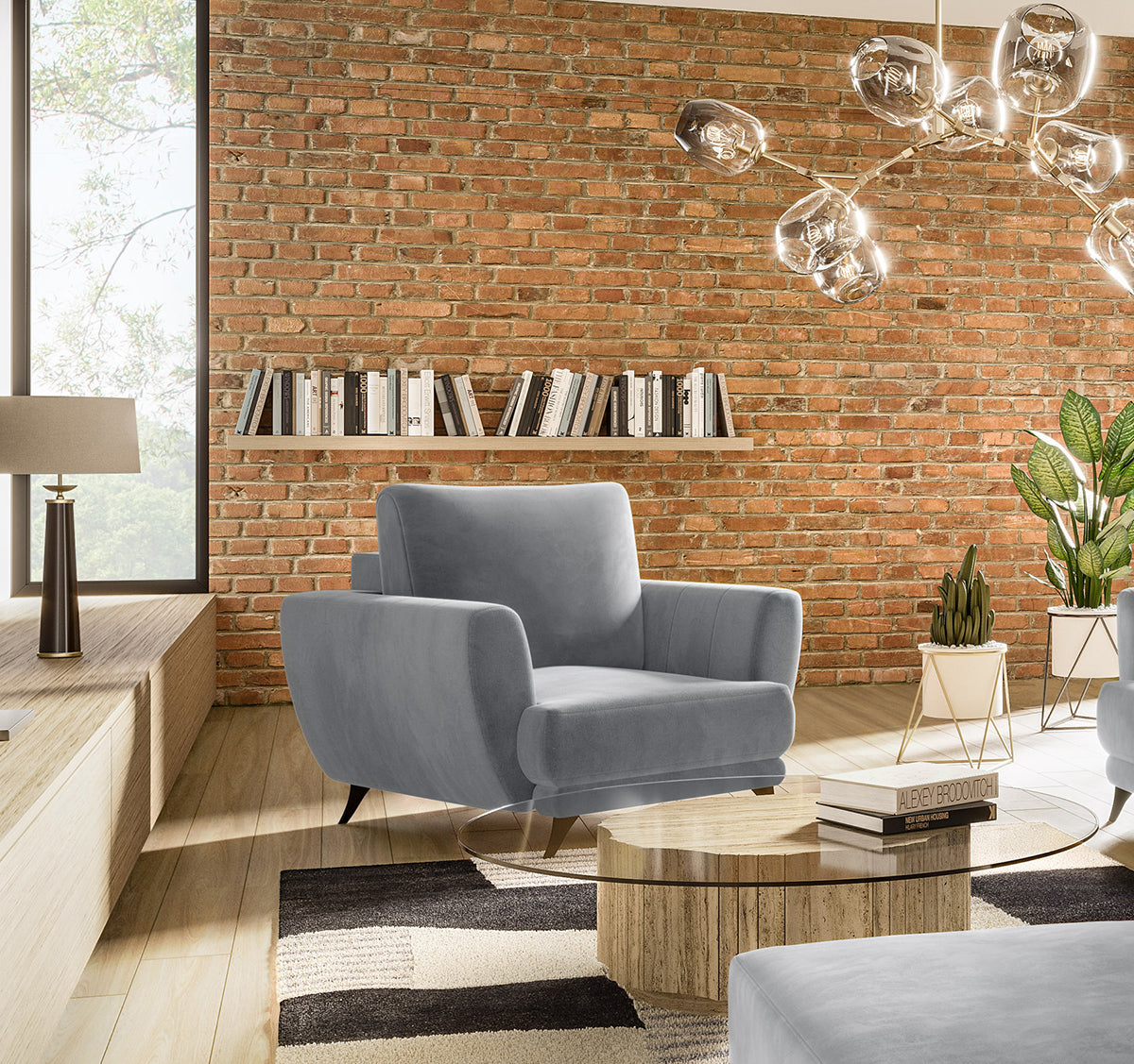 Lounge Chair Megis | size: Width: 102cm, Height: 87cm, Depth: 94cm | color: Sola | image: 1 | variant: 1004426