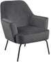 Lounge Chair Melissa | size: Width: 75cm, Height: 83cm, Depth: 75cm | color: Gray | image: 1 | variant: 1004878