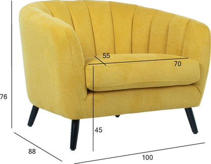 Lounge Chair Melody | size: Width: 100cm, Height: 76cm, Depth: 88cm | color: Yellow | image: 8 | variant: 1004881