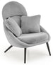 Lounge Chair Messina | size: Width: 80cm, Height: 95cm, Depth: 90cm | color: Black/Grey | image: 1 | variant: 1002796