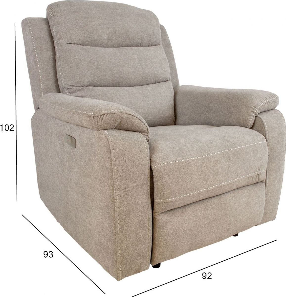 Lounge Chair Mimi | size: Width: 92cm, Height: 102cm, Depth: 93cm | color: Gray | image: 7 | variant: 1004896