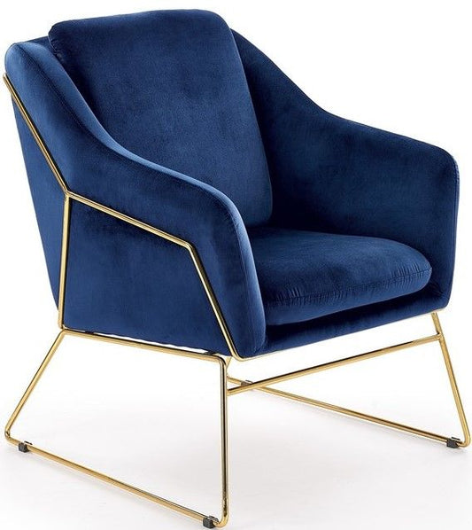 Lounge Chair Olbia | size: Width: 69cm, Height: 81cm, Depth: 76cm | color: Blue | image: 1 | variant: 1002831