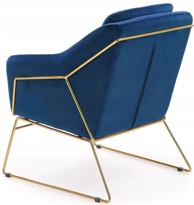 Lounge Chair Olbia | size: Width: 69cm, Height: 81cm, Depth: 76cm | color: Blue | image: 3 | variant: 1002831