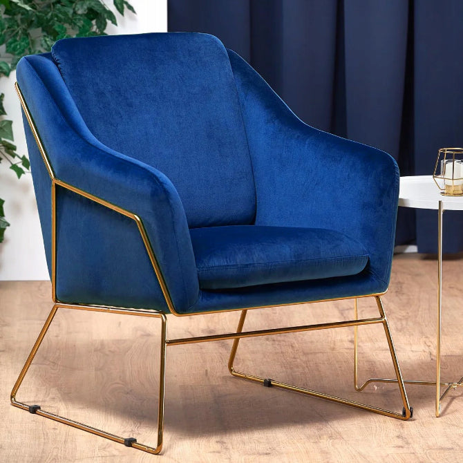 Lounge Chair Olbia | size: Width: 69cm, Height: 81cm, Depth: 76cm | color: Blue | image: 5 | variant: 1002831
