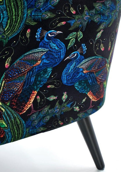 Lounge Chair Pagoni | size: Width: 67cm, Height: 95cm, Depth: 82cm | color: Multicolor/Blue | image: 6 | variant: 1004699