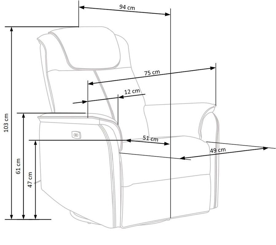 Lounge Chair Paradise | size: Width: 75cm, Height: 103cm, Depth: 94cm | color: Beige | image: 10 | variant: 1011404
