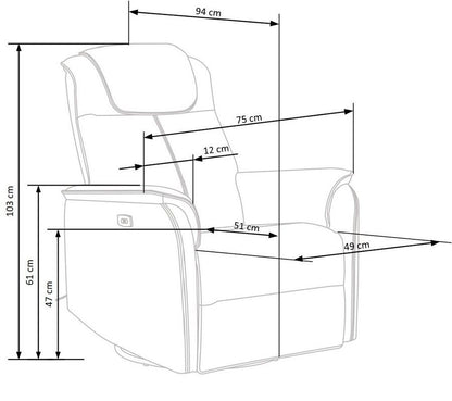 Lounge Chair Paradise | size: Width: 75cm, Height: 103cm, Depth: 94cm | color: Beige | image: 10 | variant: 1011404
