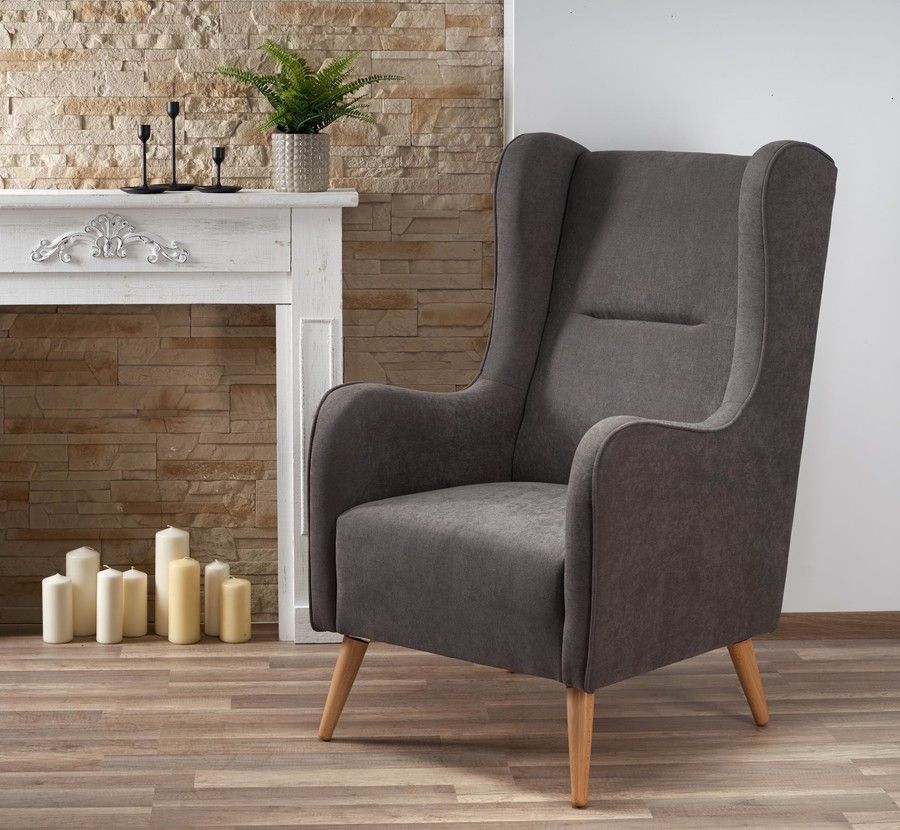 Lounge Chair Pitre | size: Width: 67cm, Height: 114cm, Depth: 85cm | color: Gray | image: 6 | variant: 1002718