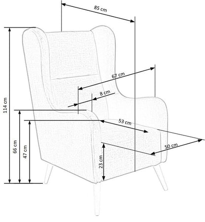 Lounge Chair Pitre | size: Width: 67cm, Height: 114cm, Depth: 85cm | color: Gray | image: 7 | variant: 1002718