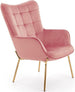 Lounge Chair Poitiers | size: Width: 71cm, Height: 97cm, Depth: 79cm | color: Pink | image: 1 | variant: 1002705