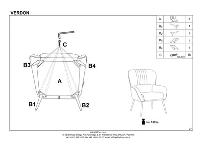 Lounge Chair Pordenone | size: Width: 73cm, Height: 94cm, Depth: 70cm | color: Gray | image: 10 | variant: 1002849
