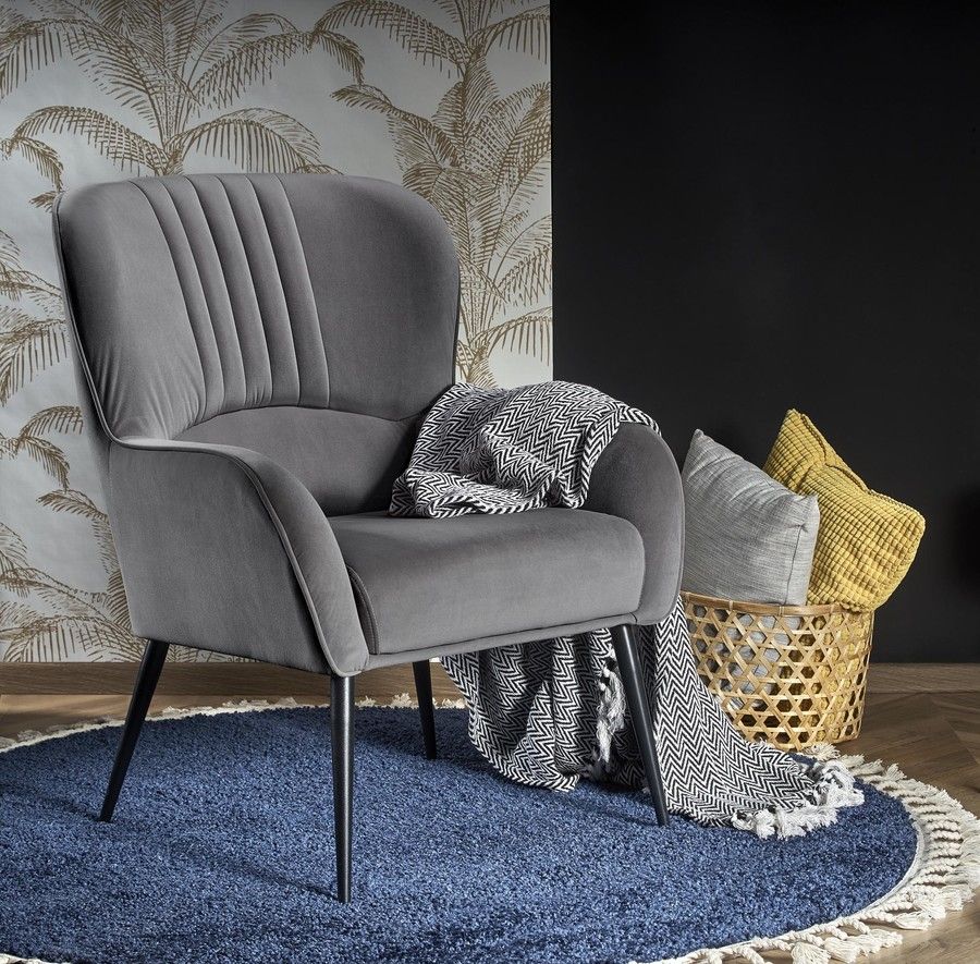 Lounge Chair Pordenone | size: Width: 73cm, Height: 94cm, Depth: 70cm | color: Gray | image: 8 | variant: 1002849