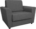 Lounge Chair Porth | size: Width: 112cm, Height: 86cm, Depth: 83cm | color: Gray | image: 1 | variant: 1001381