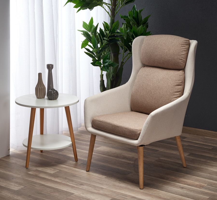Lounge Chair Purio | size: Width: 67cm, Height: 103cm, Depth: 75cm | color: Brown/Grey | image: 6 | variant: 1004705