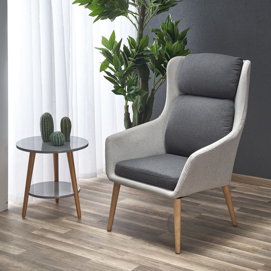 Lounge Chair Purio | size: Width: 67cm, Height: 103cm, Depth: 75cm | color: Gray | image: 5 | variant: 1004707