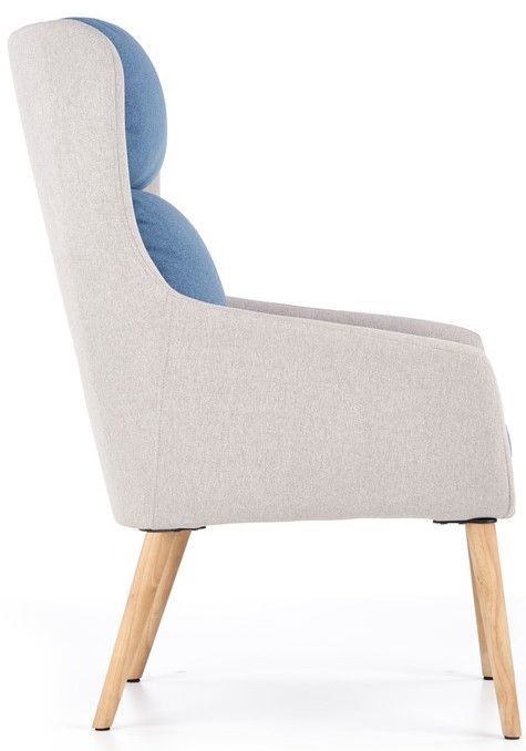 Lounge Chair Ragusa | size: Width: 67cm, Height: 103cm, Depth: 75cm | color: Grey/Blue | image: 5 | variant: 1002811