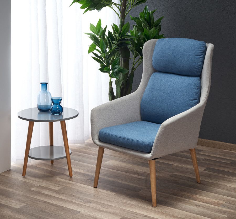 Lounge Chair Ragusa | size: Width: 67cm, Height: 103cm, Depth: 75cm | color: Grey/Blue | image: 6 | variant: 1002811