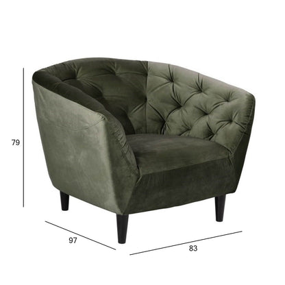 Lounge Chair Ria | size: Width: 83cm, Height: 79cm, Depth: 97cm | color: Green | image: 1 | variant: 1017818