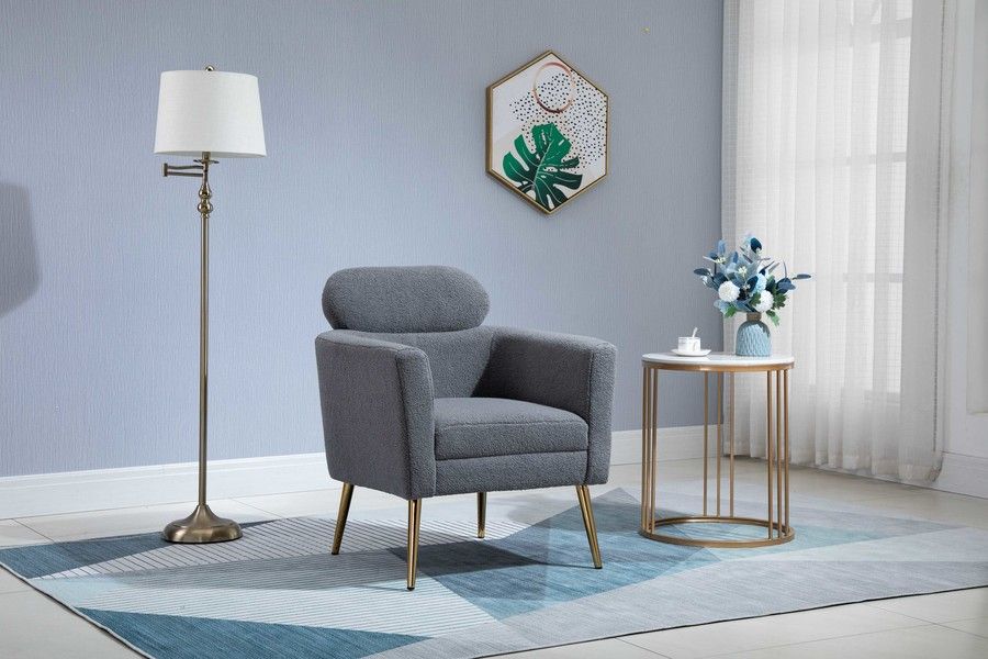Lounge Chair Salerno | size: Width: 74cm, Height: 96cm, Depth: 70cm | color: Gray | image: 7 | variant: 1002788