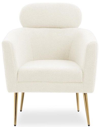 Lounge Chair Salerno | size: Width: 74cm, Height: 96cm, Depth: 70cm | color: White | image: 2 | variant: 1002787