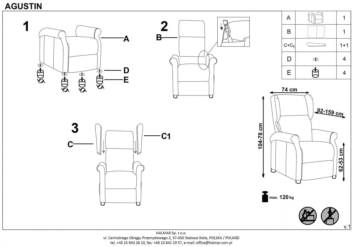 Lounge Chair St Denis | size: Width: 75cm, Height: 107cm, Depth: 92cm | color: Beige | image: 10 | variant: 1002671