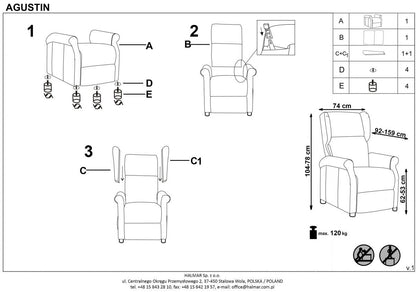 Lounge Chair St Denis | size: Width: 75cm, Height: 107cm, Depth: 92cm | color: Beige | image: 10 | variant: 1002671