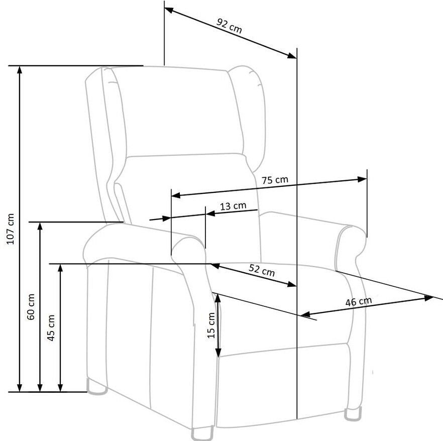 Lounge Chair St Denis | size: Width: 75cm, Height: 107cm, Depth: 92cm | color: Beige | image: 9 | variant: 1002671