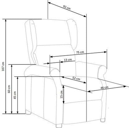 Lounge Chair St Denis | size: Width: 75cm, Height: 107cm, Depth: 92cm | color: Beige | image: 9 | variant: 1002671