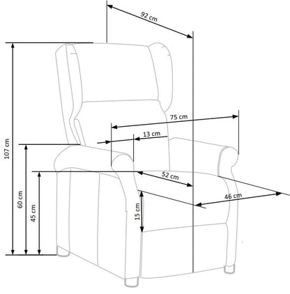Lounge Chair St Denis | size: Width: 75cm, Height: 107cm, Depth: 92cm | color: Gray | image: 10 | variant: 1002672