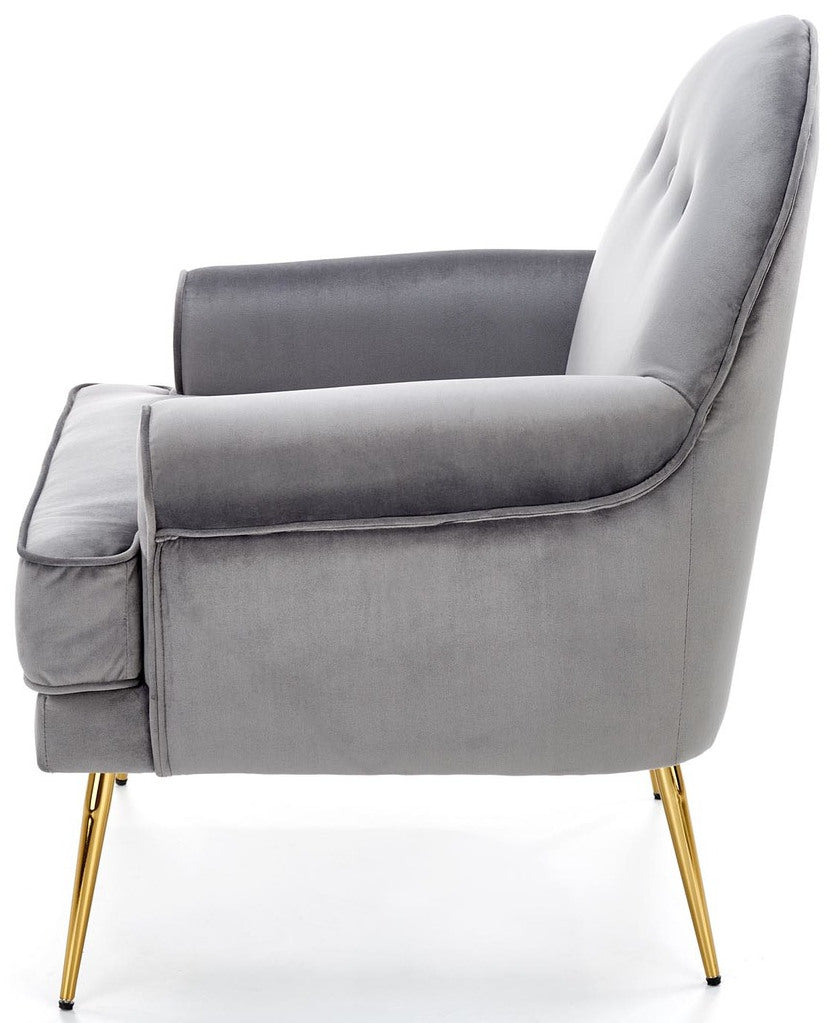 Lounge Chair Taranto | size: Width: 74cm, Height: 88cm, Depth: 74cm | color: Gray | image: 2 | variant: 1002825