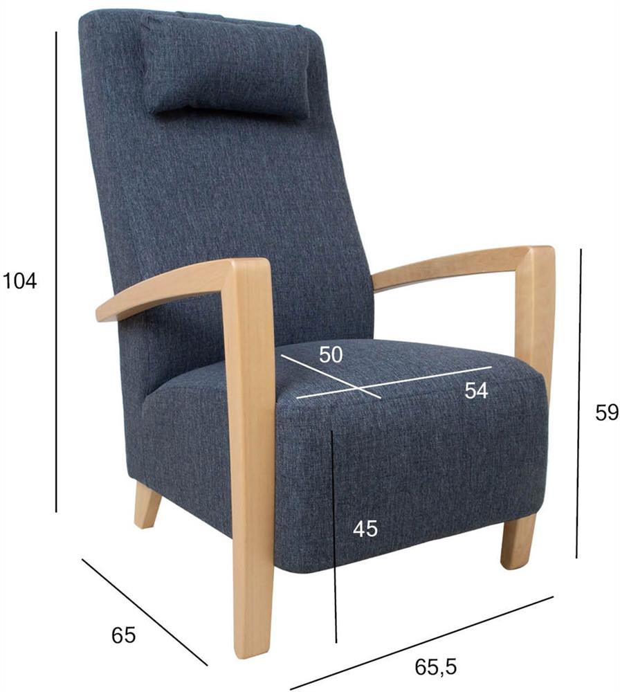 Lounge Chair Venla | size: Width: 65.5cm, Height: 104cm, Depth: 65cm | color: Blue | image: 7 | variant: 1004939