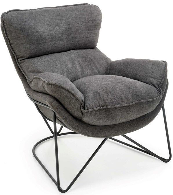 Lounge Chair Volker | size: Width: 75cm, Height: 85cm, Depth: 88cm | color: Gray | image: 1 | variant: 1012514