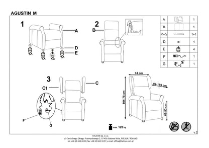 Lounge Chair West Grantham | size: Width: 75cm, Height: 107cm, Depth: 92cm | color: Gray | image: 10 | variant: 1007130