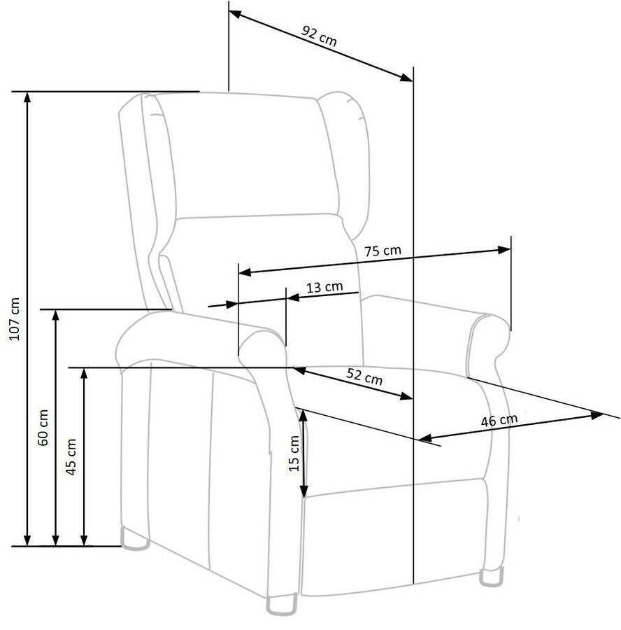 Lounge Chair West Grantham | size: Width: 75cm, Height: 107cm, Depth: 92cm | color: Gray | image: 9 | variant: 1007130