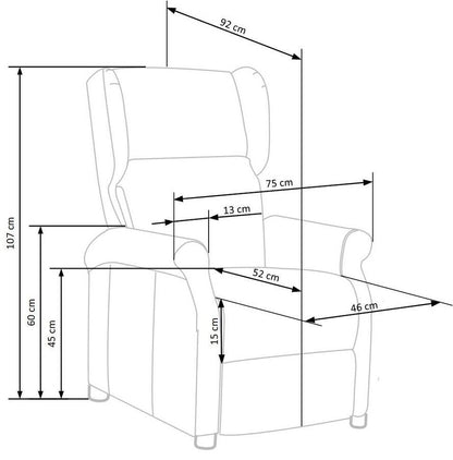Lounge Chair West Grantham | size: Width: 75cm, Height: 107cm, Depth: 92cm | color: Gray | image: 9 | variant: 1007130
