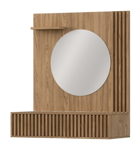 Makeup Table Entsian | size: Length: 40cm, Width: 85cm, Height: 100cm | color: Oak | image: 0 | variant: 1017093