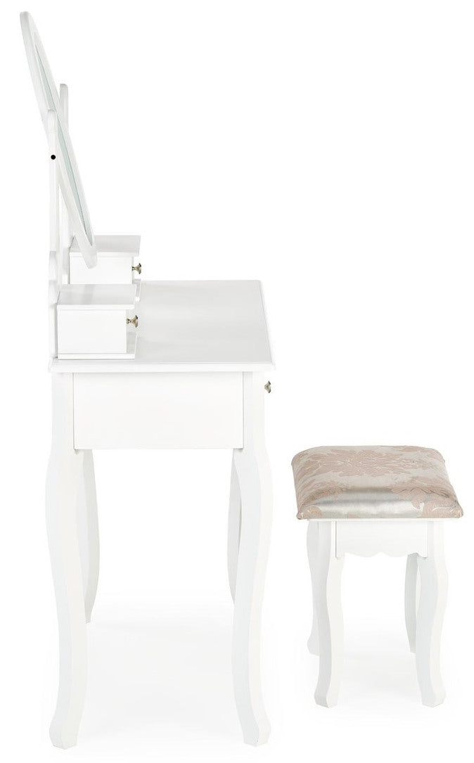Makeup Table West Lahti | size: Length: 40cm, Width: 80cm, Height: 130cm | color: White | image: 3 | variant: 1007528