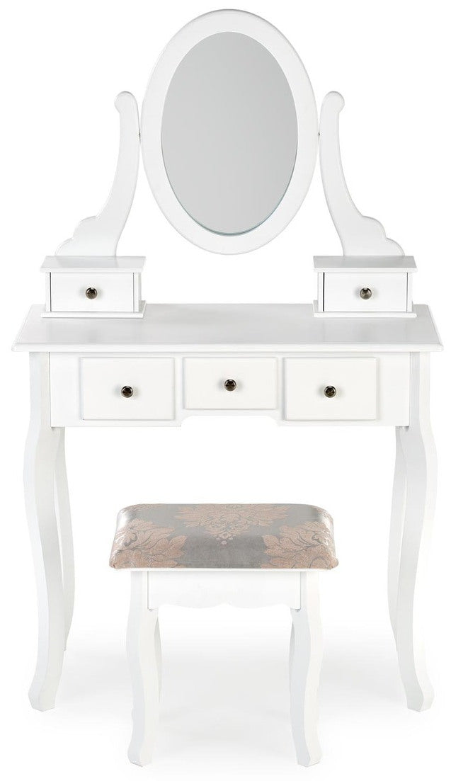 Makeup Table West Lahti | size: Length: 40cm, Width: 80cm, Height: 130cm | color: White | image: 4 | variant: 1007528