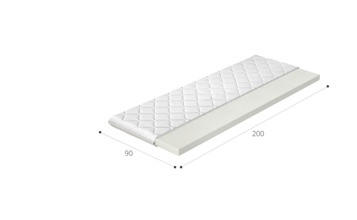 Mattress Topper T30 1 | size: Length: 200cm, Width: 90cm | image: 2 | variant: 1013977