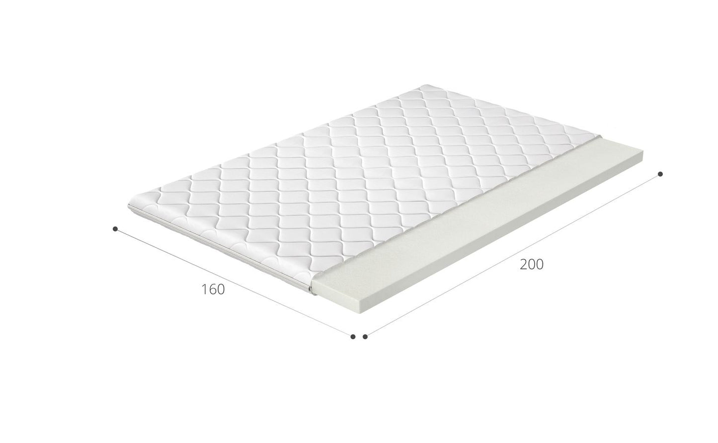 Mattress Topper T30 4 | size: Length: 200cm, Width: 160cm | image: 2 | variant: 1013980