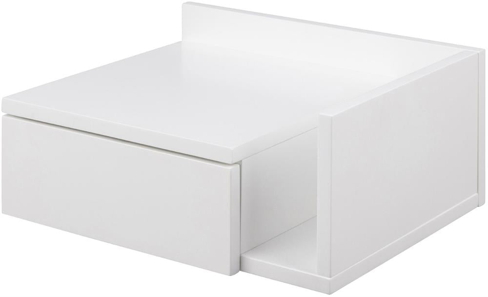 Nightstand Ashlan 1 | size: Width: 40cm, Height: 16.5cm, Depth: 32cm | color: White | image: 3 | variant: 1016947