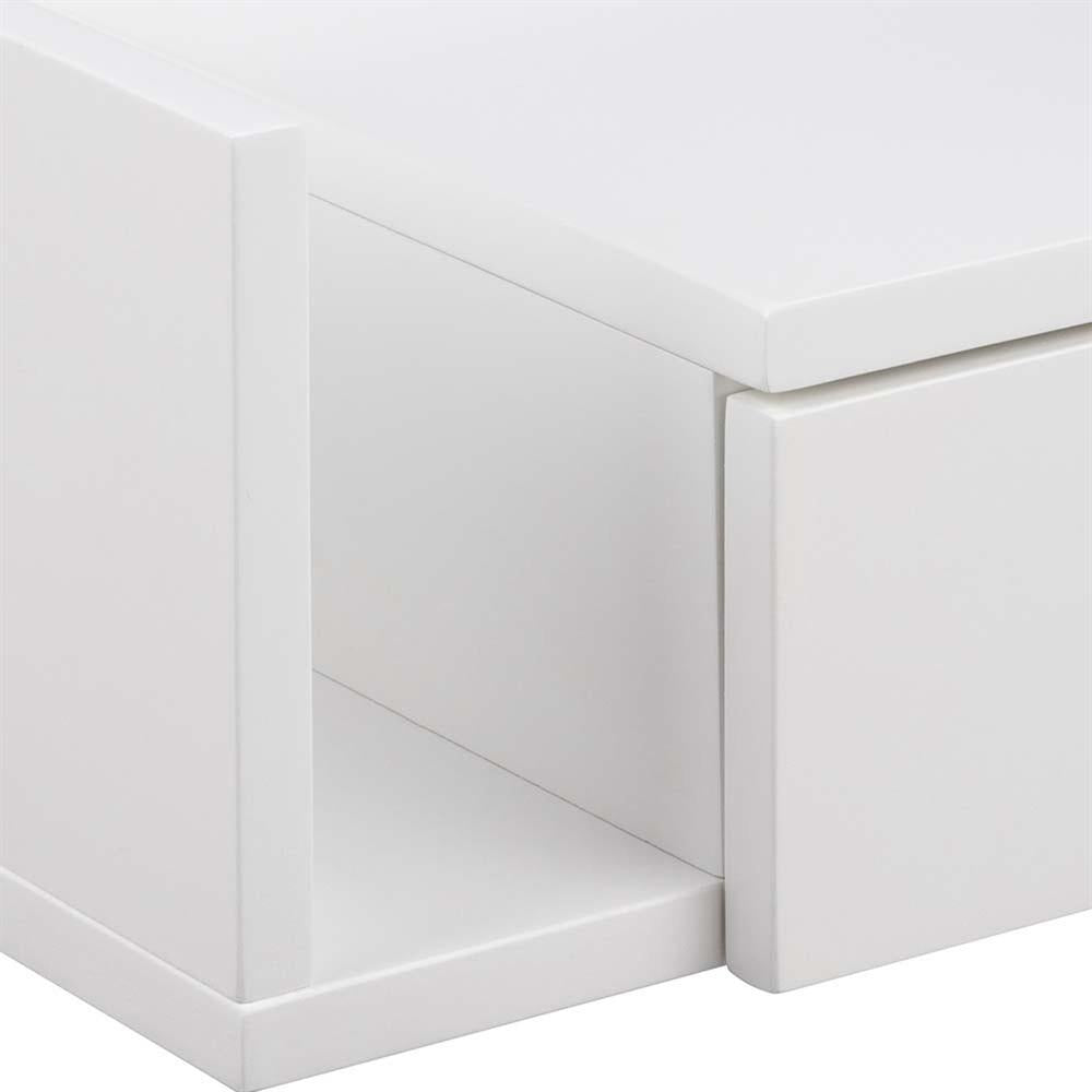 Nightstand Ashlan 1 | size: Width: 40cm, Height: 16.5cm, Depth: 32cm | color: White | image: 4 | variant: 1016947
