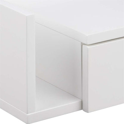 Nightstand Ashlan 1 | size: Width: 40cm, Height: 16.5cm, Depth: 32cm | color: White | image: 4 | variant: 1016947