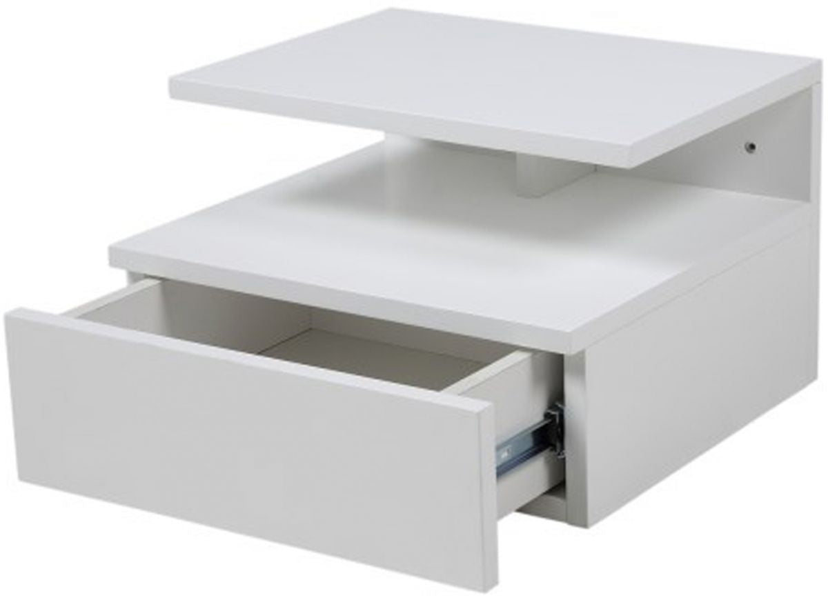 Nightstand Ashlan | size: Length: 35cm, Width: 32cm, Height: 22.5cm | color: White | image: 2 | variant: 1002366