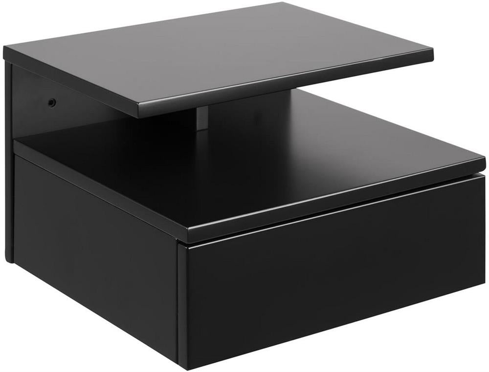 Nightstand Ashlan | size: Width: 35cm, Height: 22.5cm, Depth: 32cm | color: Black | image: 1 | variant: 1002369