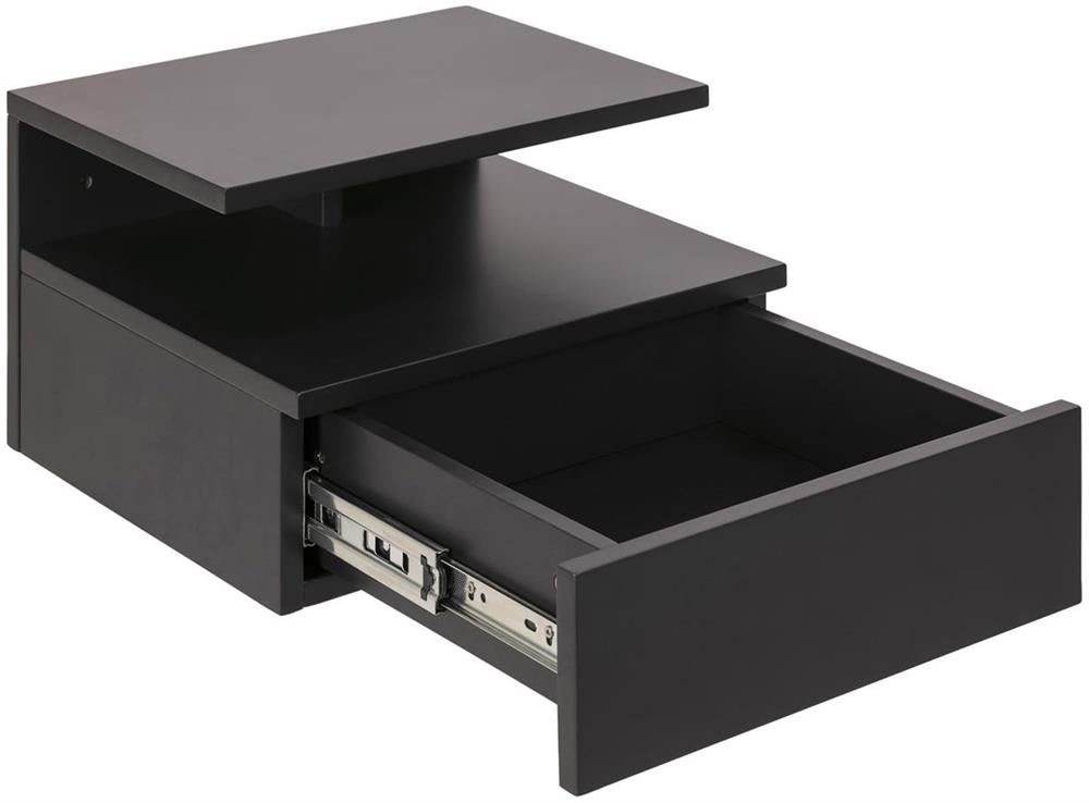 Nightstand Ashlan | size: Width: 35cm, Height: 22.5cm, Depth: 32cm | color: Black | image: 2 | variant: 1002369